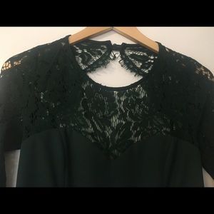 Lulus Forest Green Longgg Dress...OPEN Back!